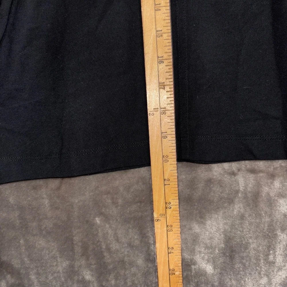 Madewell Womens XS Black Puff Sleeve Crew Neck Cotton Blend Top‎ Blouse